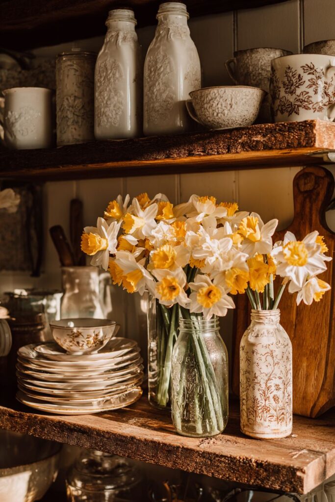 Farmhouse Kitchen Open Shelving