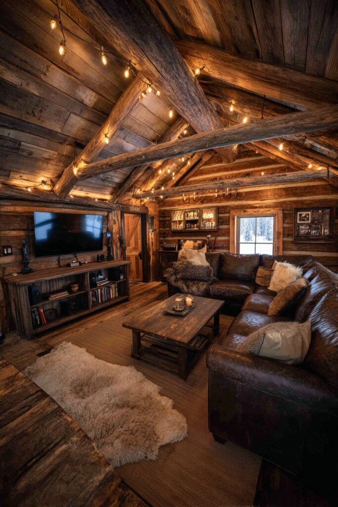 Rustic Reclaimed Wood Entertainment Center