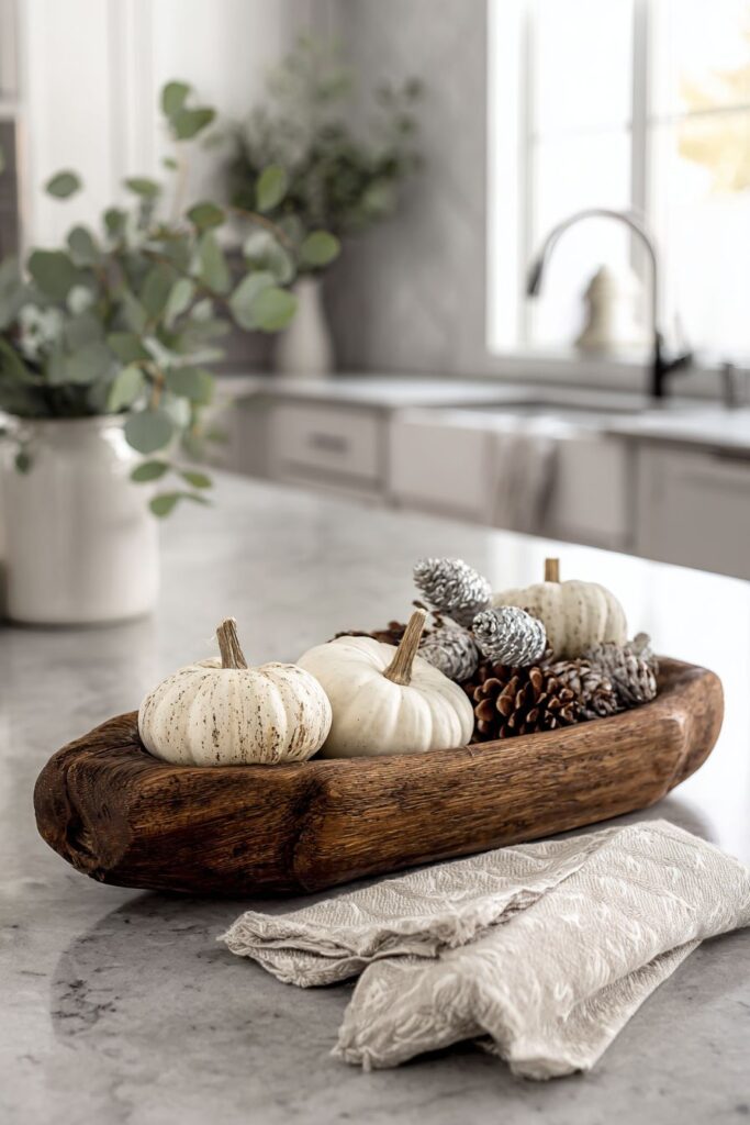 Artful Island Centerpiece with Layered Textures