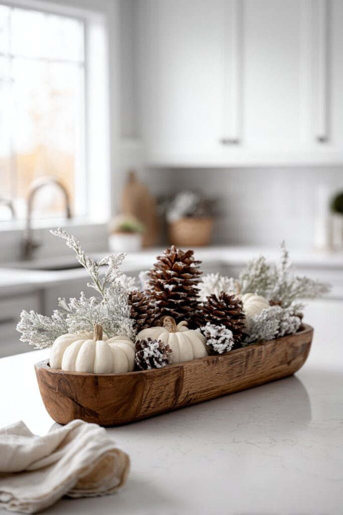 Artful Island Centerpiece with Layered Textures