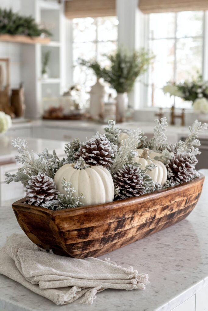 Artful Island Centerpiece with Layered Textures