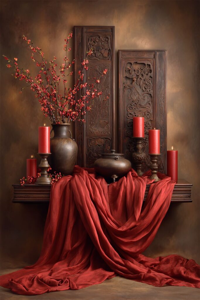 Sophisticated Mantelpiece Arrangement