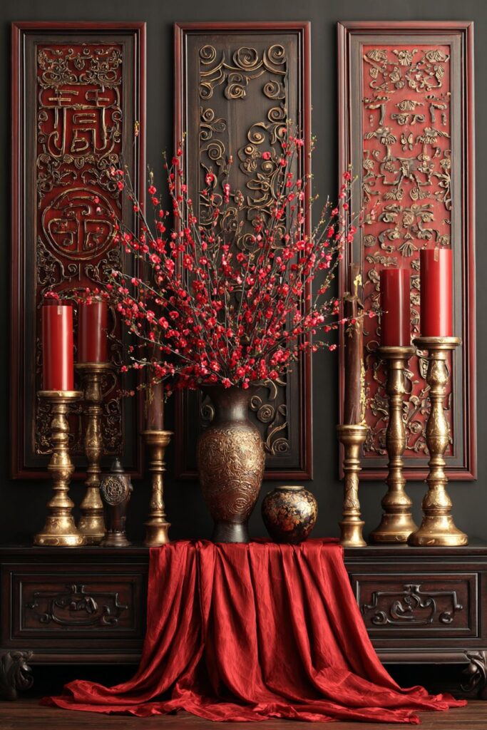 Sophisticated Mantelpiece Arrangement