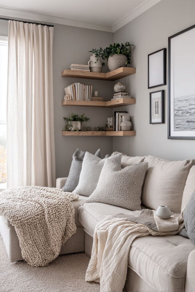 Asymmetrical Floating Shelf Display