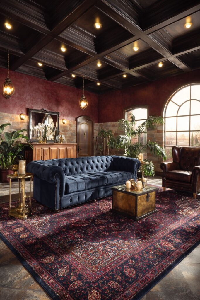 Chesterfield Grandeur in Navy Velvet