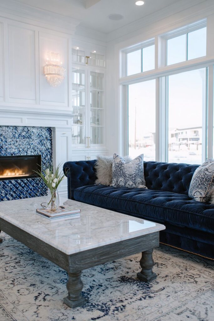 Transitional Fireplace Focal Point