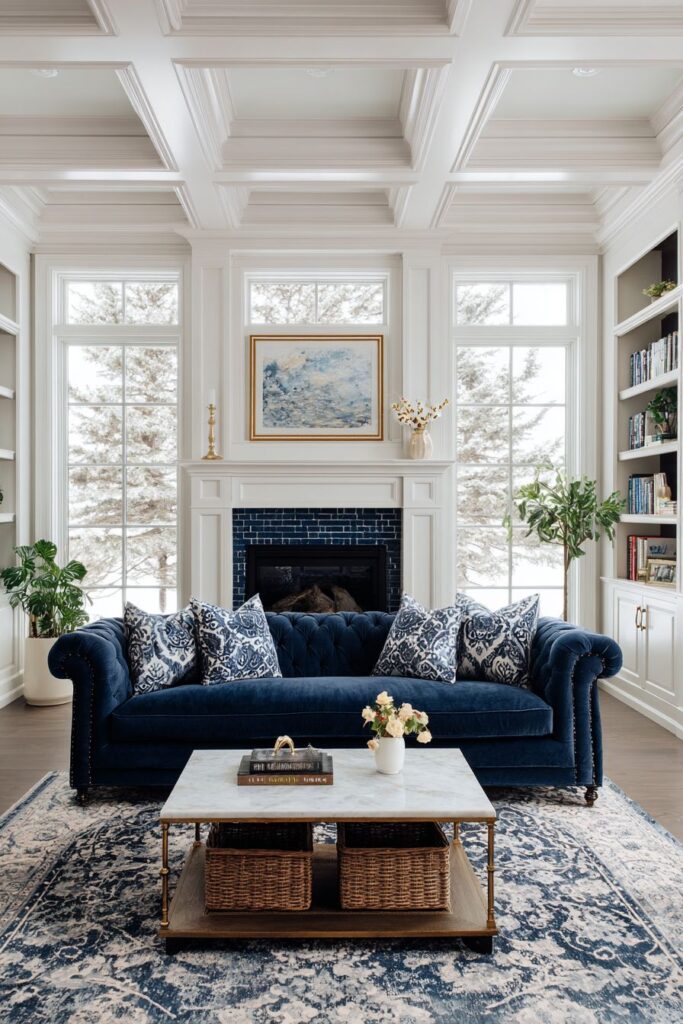 Transitional Fireplace Focal Point