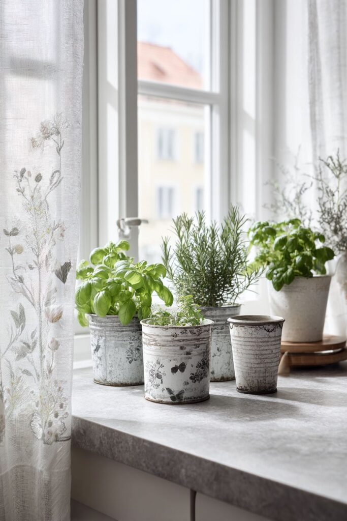 Kitchen Window Herb Garden Sanctuary