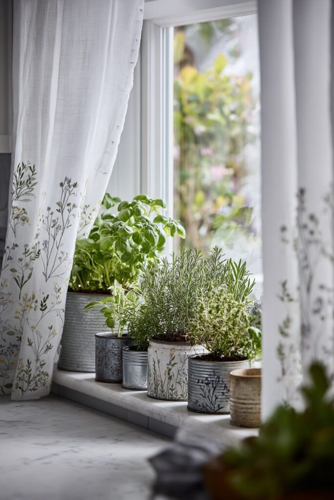 Kitchen Window Herb Garden Sanctuary