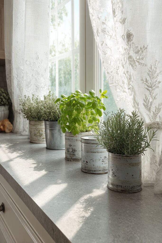Kitchen Window Herb Garden Sanctuary