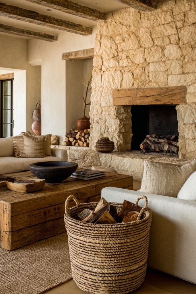  Stone Fireplace Sanctuary