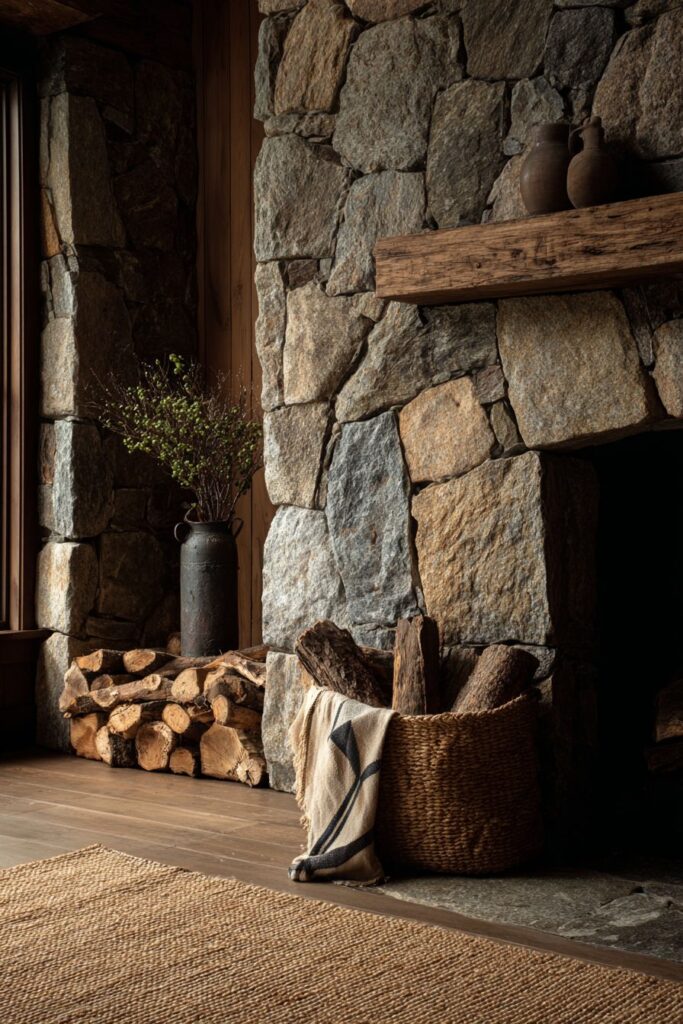  Stone Fireplace Sanctuary