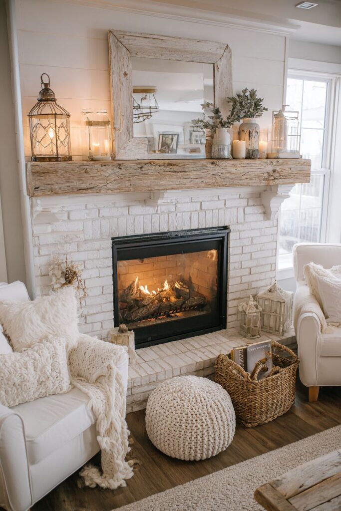 Fireplace-Focused Gathering Space