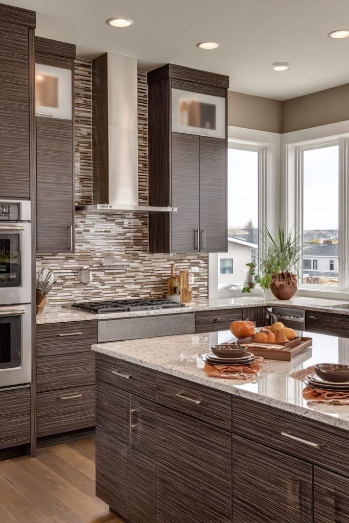  Modern Mahogany with Geometric Accents