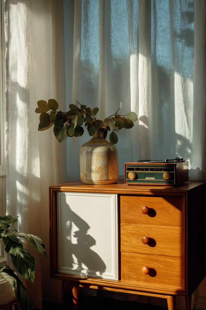 Mid-Century Modern Console with Iconic Retro Design