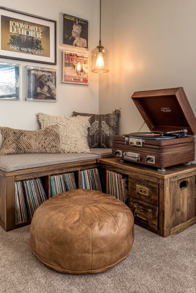 Vintage Record Player Console for Music Lovers