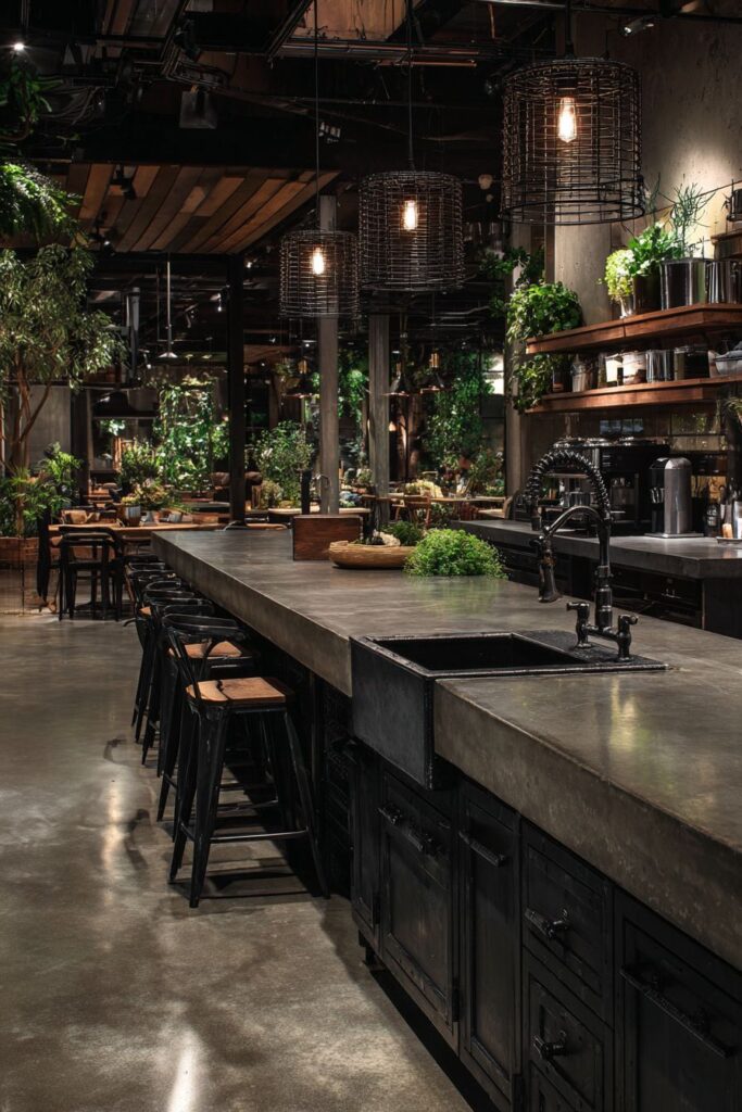 Polished Concrete with Integrated Reinforcement Bars