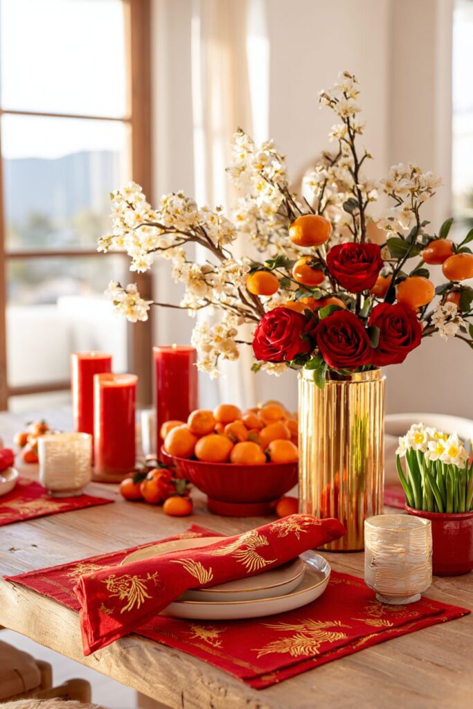 Modern Kitchen Breakfast Nook with Festive Table Setting