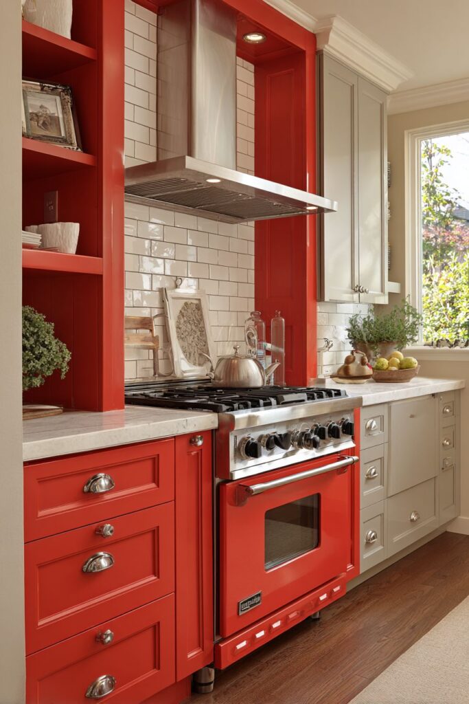 Bold Red Accent Wall Drama