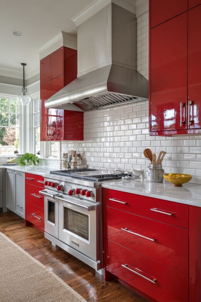 Bold Red Accent Wall Drama