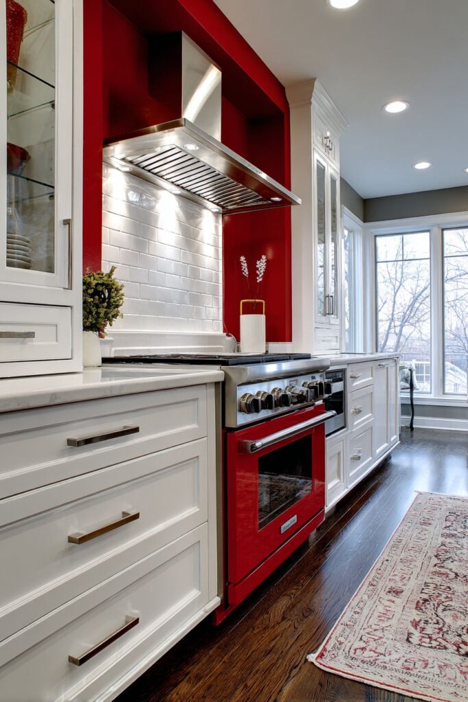 Bold Red Accent Wall Drama