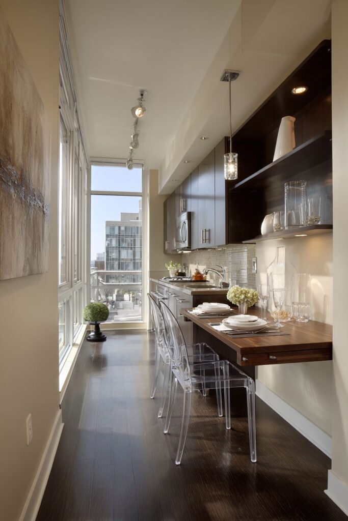 Flexible Dining with Drop-Leaf Table Design