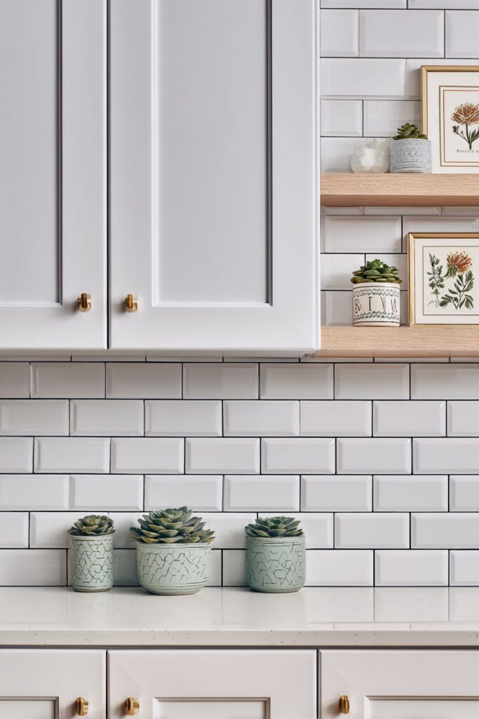 Subway Tile Sophistication with Spring Touches