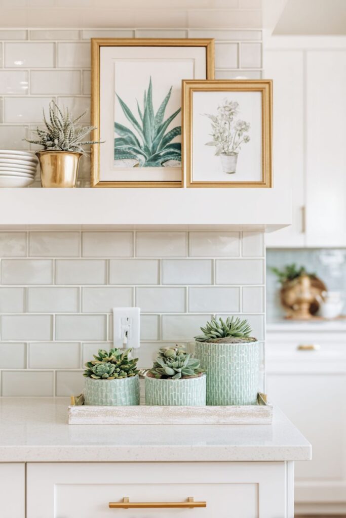 Subway Tile Sophistication with Spring Touches