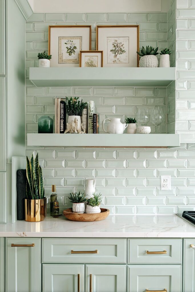 Subway Tile Sophistication with Spring Touches
