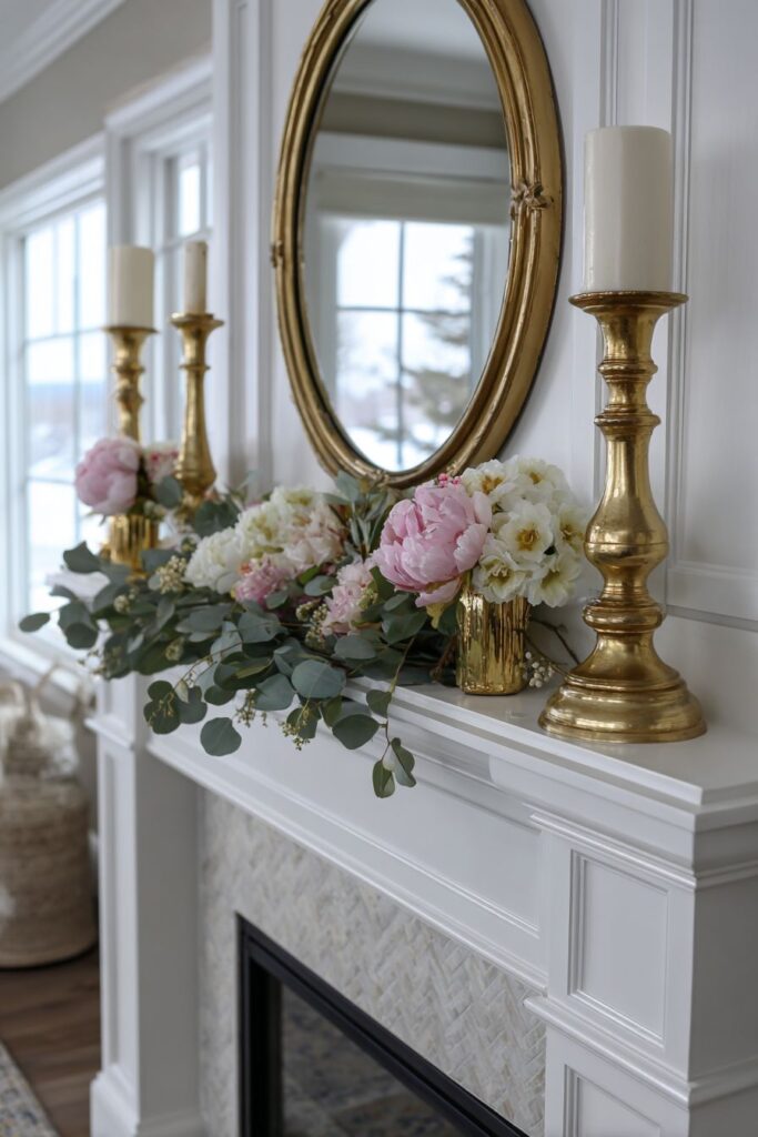 Mantel Magic with Spring Florals