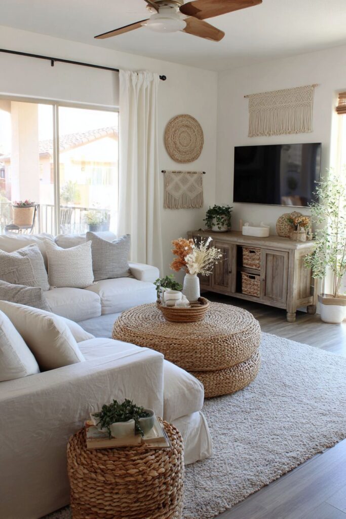 Natural Fiber Texture Focus with Practical Elements