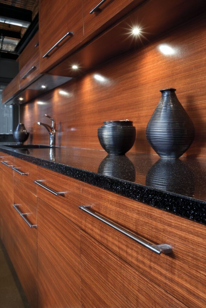 Contemporary Cherry Wood Minimalist Design