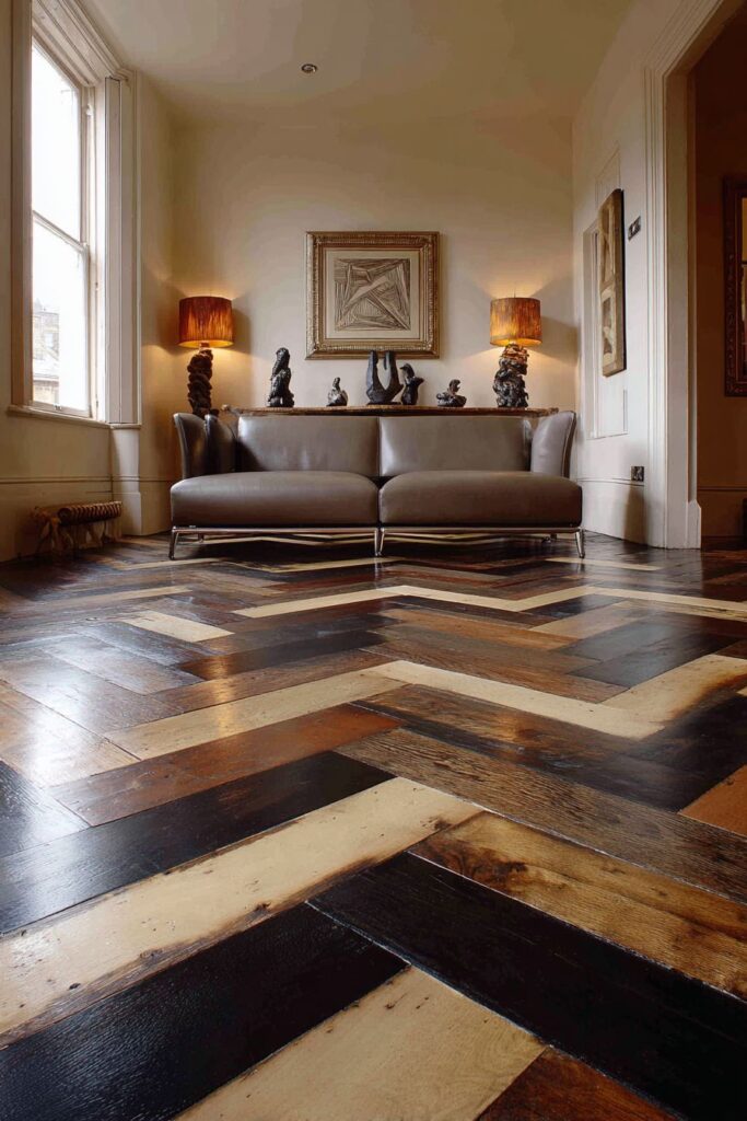 Zigzag Floor Drama with Streamlined Sophistication
