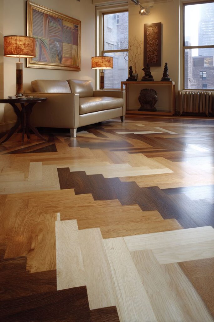 Zigzag Floor Drama with Streamlined Sophistication