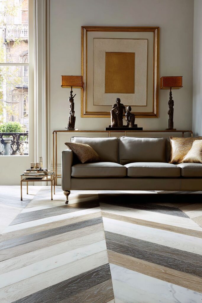 Zigzag Floor Drama with Streamlined Sophistication