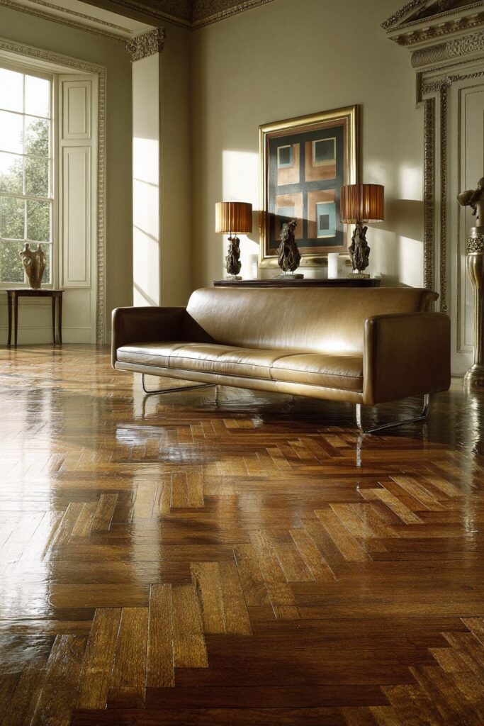 Zigzag Floor Drama with Streamlined Sophistication
