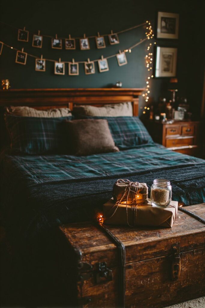 Rustic Bedroom with Natural Wood Accents