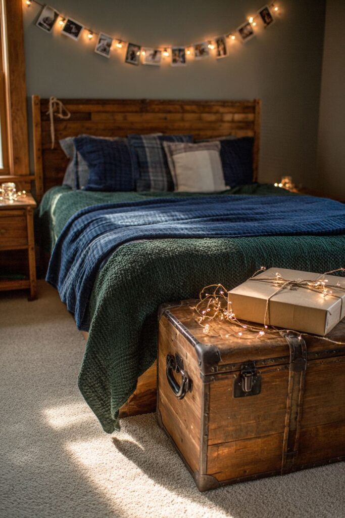 Rustic Bedroom with Natural Wood Accents