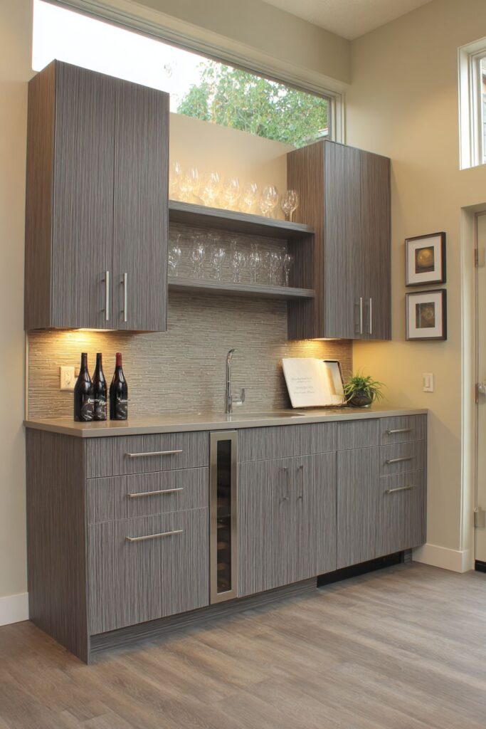 Small Apartment Narrow Console with Wine Storage