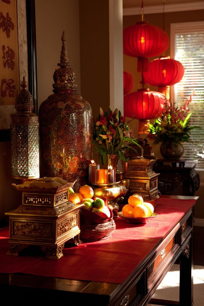 Traditional Family Room Altar Display