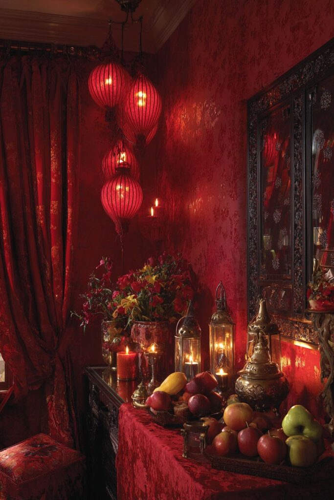 Traditional Family Room Altar Display