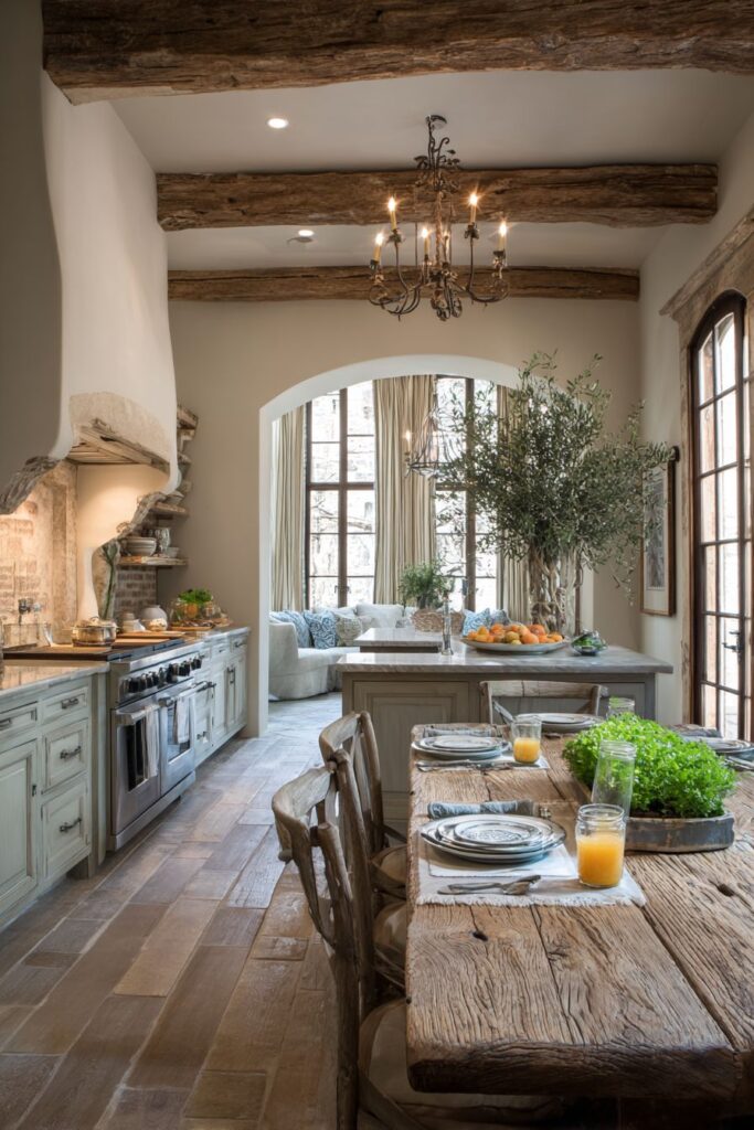 Farmhouse Cottage Kitchen Dining