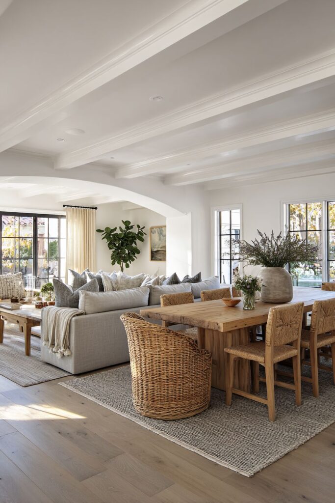 Farmhouse Table as Central Gathering Hub