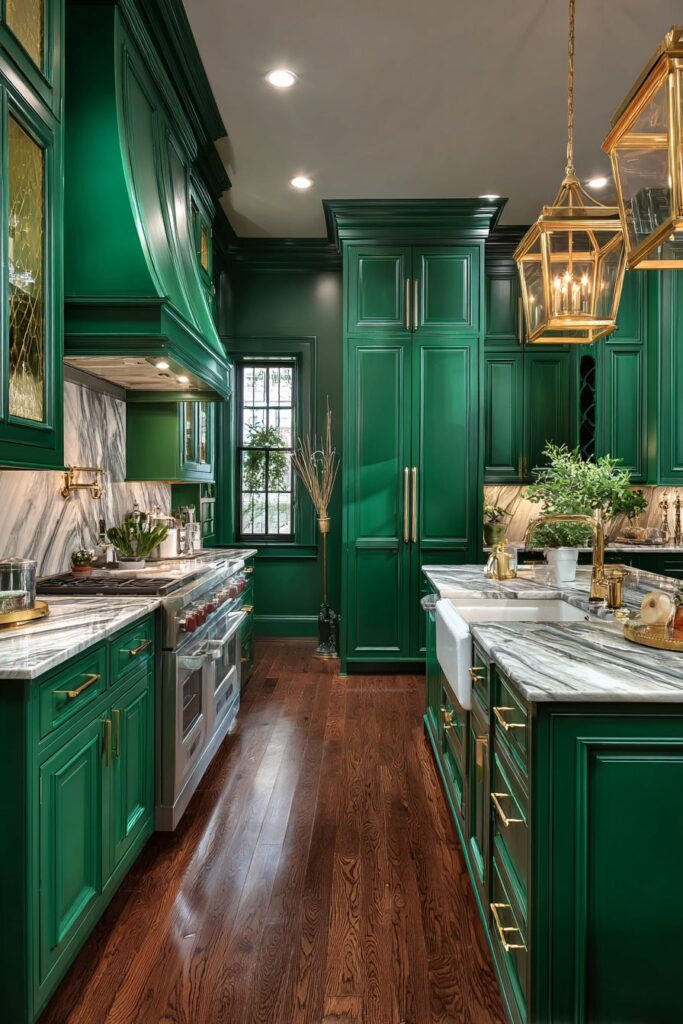 Luxurious Bottle Green Opulence