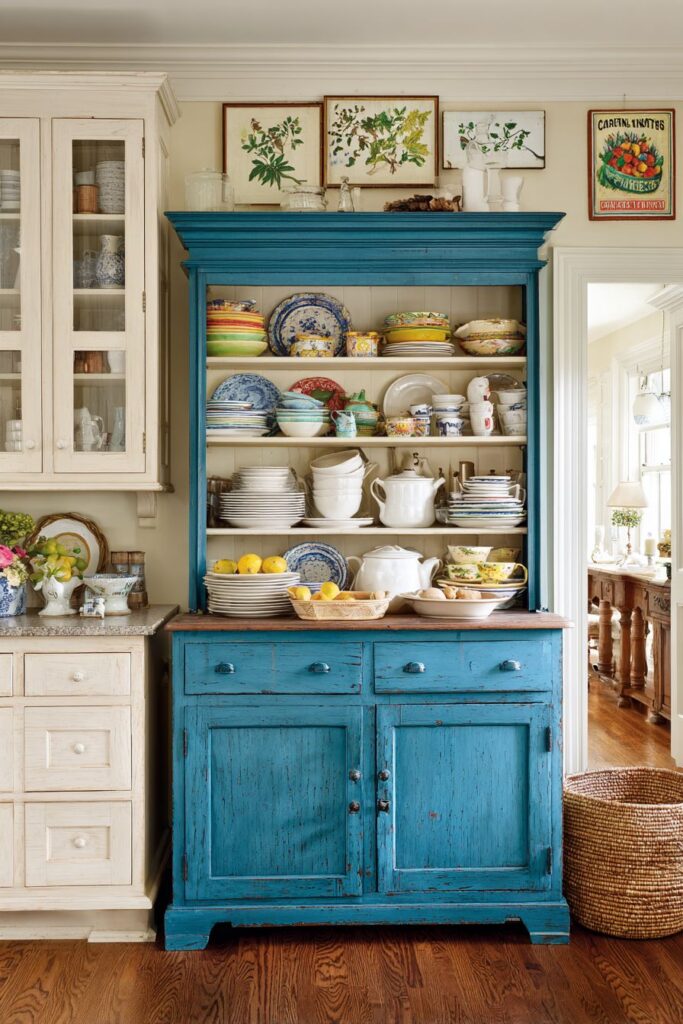 Painted Vintage Storage with Modern Accents