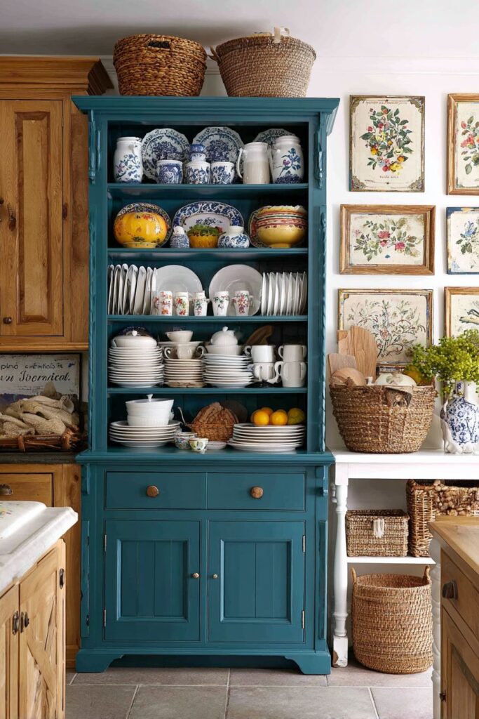 Painted Vintage Storage with Modern Accents