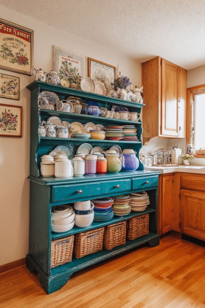 Painted Vintage Storage with Modern Accents