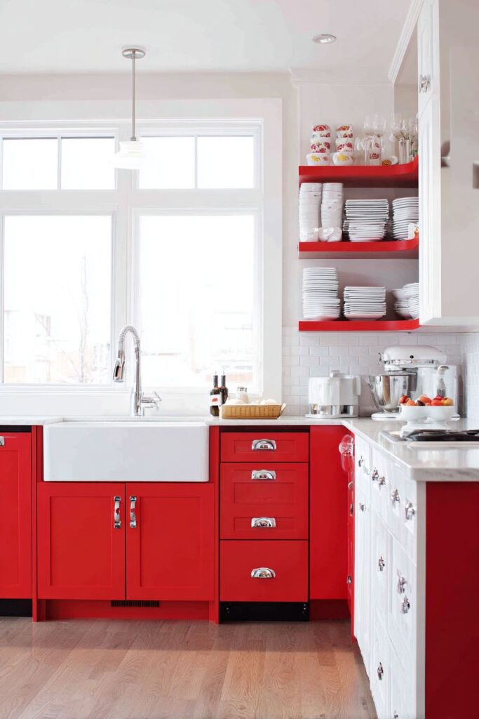 Two-Tone Red and White Balance