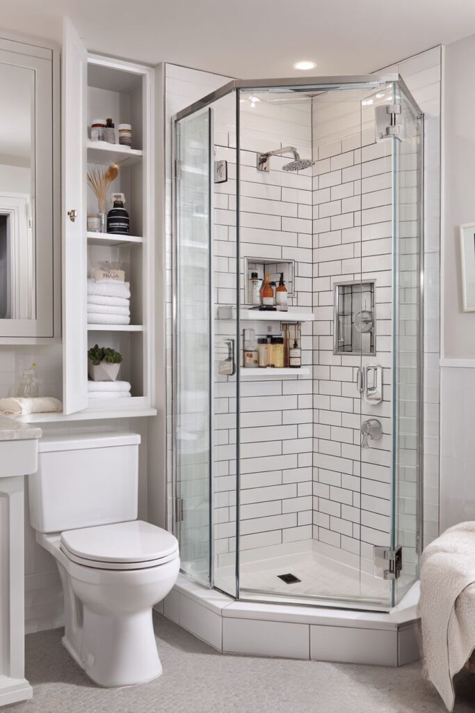 Corner Shower Bathroom Maximizing Floor Space