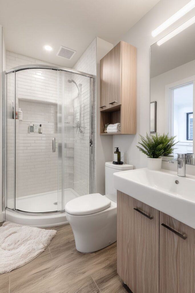 Corner Shower Bathroom Maximizing Floor Space